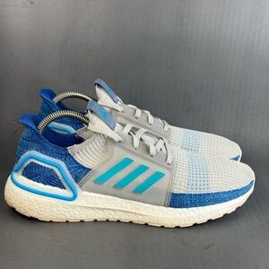 adidas Ultra Boost 2019 Grey Two Shock Cyan athletic shoes men’s size 10